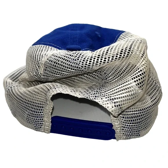 Buc-ee’s Gas Station Blue White Mesh Snapback Baseball Cap Hat EUC - Picture 7 of 10